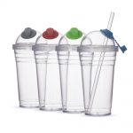 Copo Plástico 480ml com Canudo