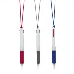 Caneta Plástica 2 Cores com Cordão